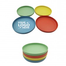 Solid Color Bamboo Fiber Dinner Plate